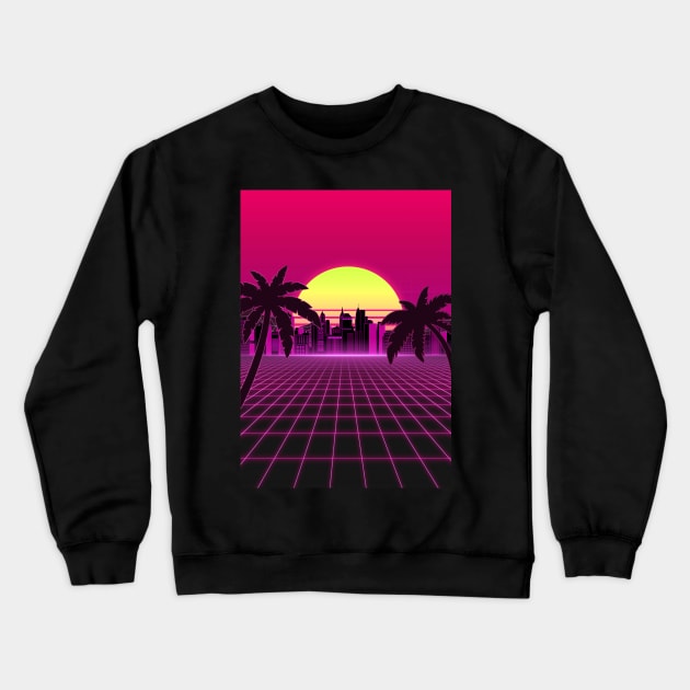 Retro Horizon Crewneck Sweatshirt by Kiboune